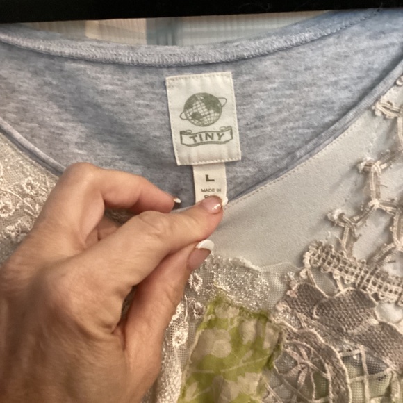 Anthropology Tiny shirt, mixed media, large - Picture 3 of 3